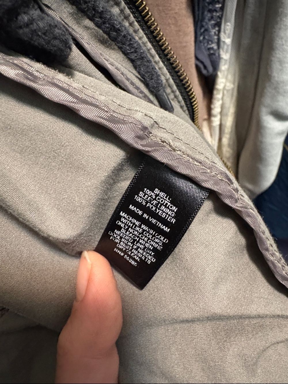 Express Light Olive Drawstring Utility Jacket - Picture 3 of 4